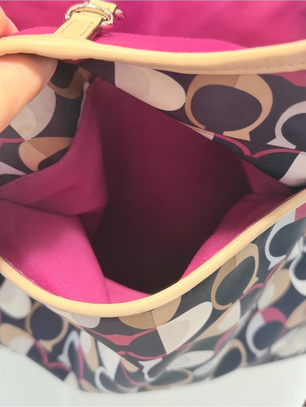 Coach Peyton Dream C Print Tote Bag, with a multicolor geometric 